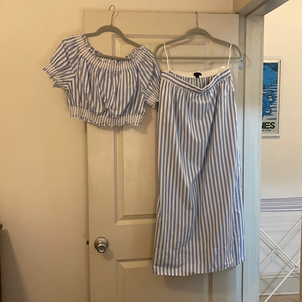 Jcrew cotton maxi set, worn once!